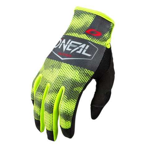 Cyklistické rukavice Oneal AYHE Glove COVERT charcoal/neon žlutá