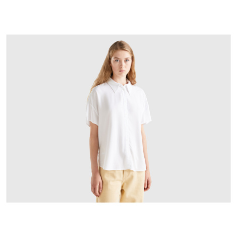 Benetton, Short Sleeve Shirt In Sustainable Viscose United Colors of Benetton