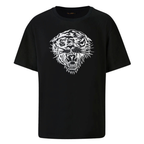 Ed Hardy Tiger-glow t-shirt black Černá