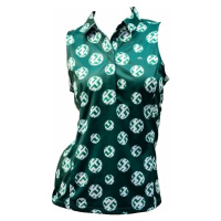 J.Lindeberg Dena Print Sleeveless Golf Top Rain Forest Sphere Dot