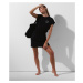Plážové oblečení karl lagerfeld ikonik 2.0 beach dress černá