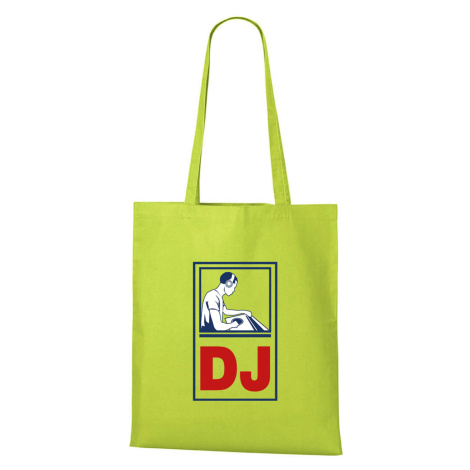 DOBRÝ TRIKO Bavlněná taška s potiskem DJ Barva: Limetková