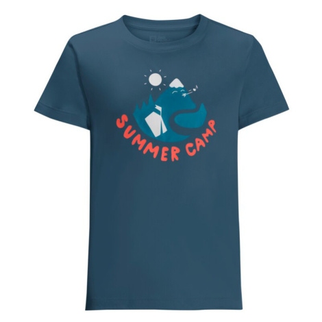Jack Wolfskin Summer Camp T K, dark sea Dětské funkční triko