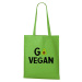 DOBRÝ TRIKO Bavlněná taška s potiskem Go vegan Barva: Černá