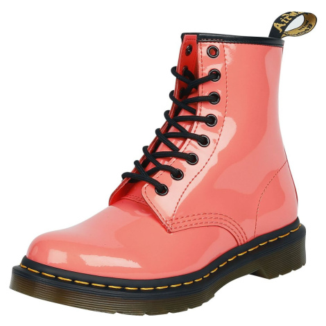 Dr. Martens 1460 W - Coral Patent Lamper boty oranžová