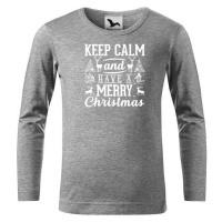 DOBRÝ TRIKO Dětské bavlněné triko Keep calm Christmas