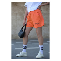 Madmext Mad Girls Orange Shorts