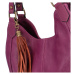 Stylová velká koženková dámská kabelka Erica, fialová