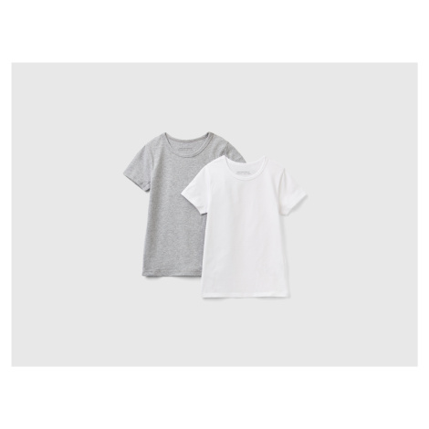 Benetton, Two Stretch Organic Cotton T-shirts United Colors of Benetton
