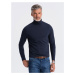 Men's turtleneck longsleeve - navy blue V2 OM-LSCL-0112