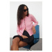 Trendyol Pink Basic Buttoned Jacket-Look Knitted Cardigan