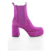 Semišové kotníkové boty Kennel & Schmenger Clip dámské, růžová barva, na podpatku, 21-60010.394