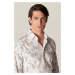 Bavlněné tričko Eton pánské, bílá barva, slim, s klasickým límcem