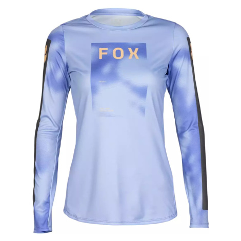 FOX Cyklistický dres s dlouhým rukávem letní - W RANGER - světle modrá