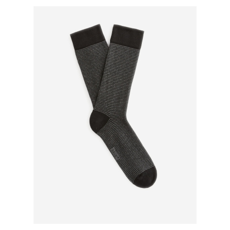 Černé pruhované ponožky Celio Vicaire