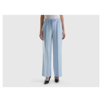 Benetton, Flowy Trousers With Drawstring