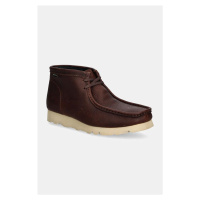 Kožené polobotky Clarks Originals Wallabee Boot Gore-Tex pánské, hnědá barva, 26177730