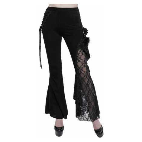 kalhoty dámské DEVIL FASHION - Black Asymmetric Gothic
