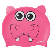 Dětská plavecká čepička finis animal heads hippo růžová