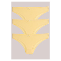 armonika 3-Pack Women's Yellow Cotton Lycra Briefs