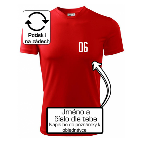 Fotbalový dres - vlastní jméno a číslo - Pánské triko Fantasy sportovní (dresovina)