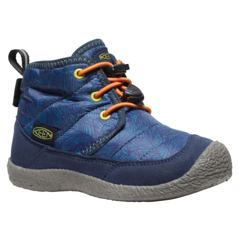 Keen Howser Ii Chukka Wp Children Dětské moderní zimní barefoot boty 10036454KEN deep lagoon/eve