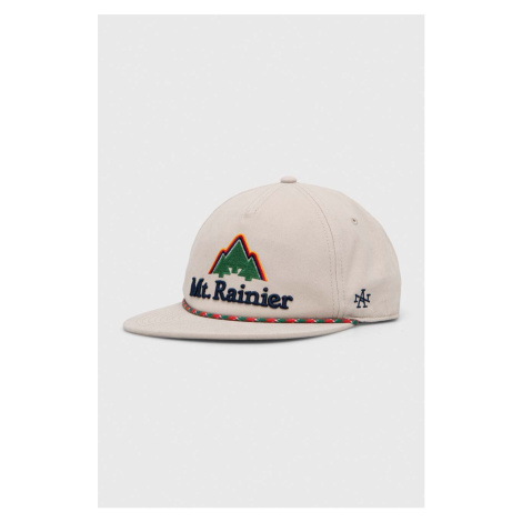 Bavlněná baseballová čepice American Needle Mount Rainier béžová barva, s aplikací