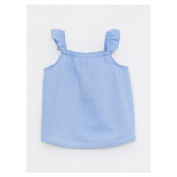 LC Waikiki Square Collar Halter Basic Cotton Shirt for Baby Girl
