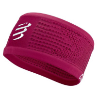 Compressport HEADBAND ON/OFF Běžecká sportovní čelenka, vínová, velikost