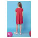 Jednoduché šaty pro dívku s řasením na zádech MMD32