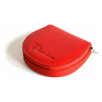 Peněženka na drobné se zipem malá kožená červená, 9 x 2 x 9 (SV00-1715.077-00KUZ)