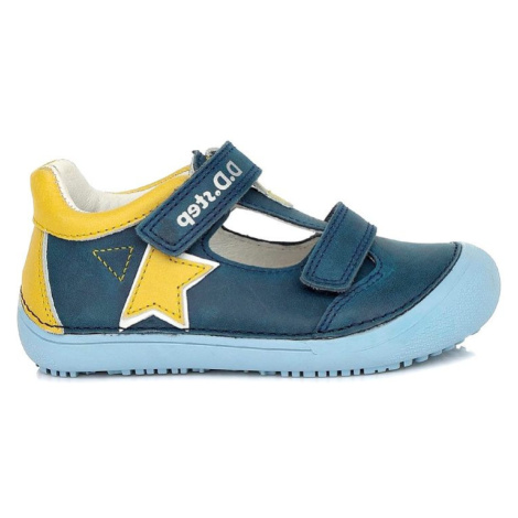D.D.STEP H063-897 SANDÁLY Modrá / Hvězda | Dětské barefoot sandály