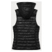 Černá prošívaná vesta s kapucí (16M9138-392)