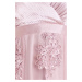 Růžové midi šaty s krajkou