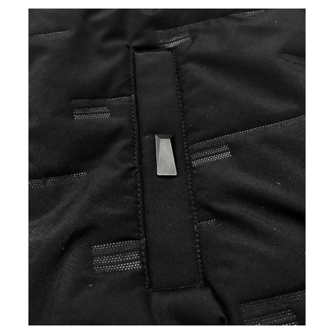 Černá pánská bunda s refiéfním vzorem (5M3116-392) J.STYLE