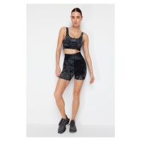 Trendyol Anthracite Brushed Soft Inner Waist Pocket Detailed Knitted Sports Shorts/Short Tights