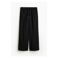 H & M - Široké natahovací kalhoty - černá