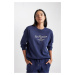 DEFACTO Relax Fit Crew Neck Thick Sweatshirt