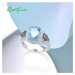 Stříbrný prsten s masivním modrým kamenem