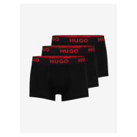 Sada tří pánských boxerek v černé barvě HUGO