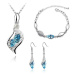 Sisi Jewelry Souprava náhrdelníku, náušnic a náramku Andělské slzy Seablue SET2003-NTSET41563(1）