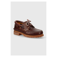 Kožené polobotky Timberland Authentic pánské, vínová barva, TB0500096481