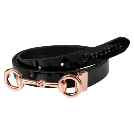 Pásek kožený Shiny Bit Equestro, dámský, black/rose gold