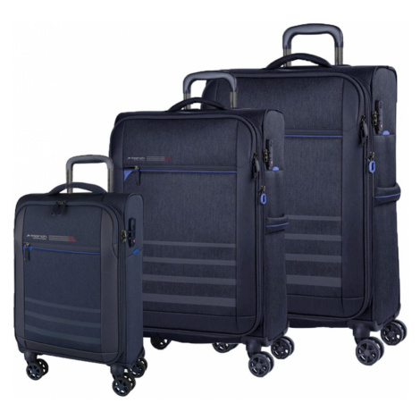 March Sada cestovních kufrů Sigmatic S + M + L, tmavě modrá