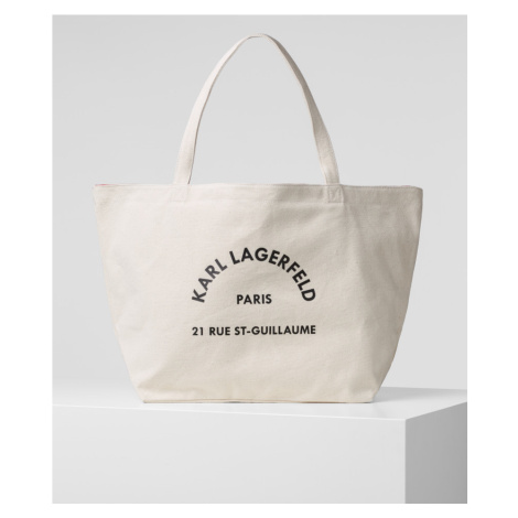 Kabelka karl lagerfeld k/rue st guillaume canvas tote bílá