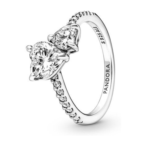 Pandora Třpytivý stříbrný prsten Timeless 191198C01 52 mm