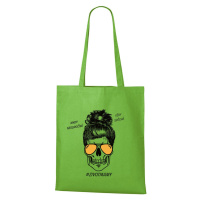 DOBRÝ TRIKO Nákupní taška s potiskem Život mámy Barva: Apple green