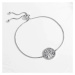 GRACE Silver Jewellery Stříbrný náramek se zirkony Strom života, stříbro 925/1000 NR-KLTB045-TZY