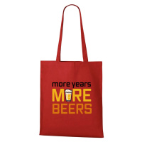 DOBRÝ TRIKO Bavlněná taška s potiskem More beers Barva: Červená