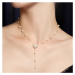 JAY Perlový náhrdelník se zirkony Nadine JAY-0048-HN2899 Zlatá 41 cm + 5 cm (prodloužení)